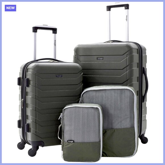 4 Piece Hardside Expandable Luggage Set with Packing Cubes